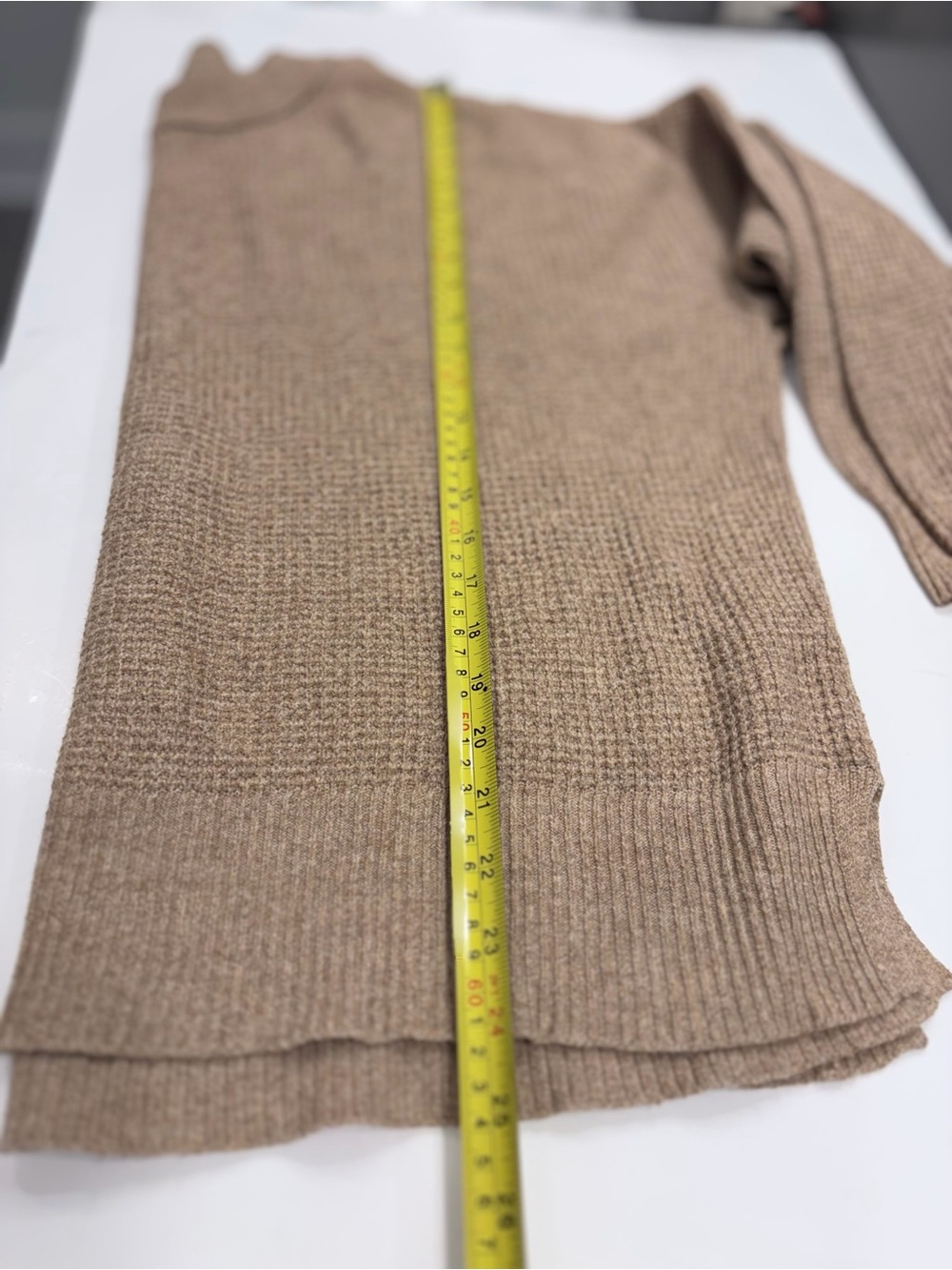 Aerie Tan Waffle Knit Sweater Size M Cozy Oversized - Picture 8 of 8